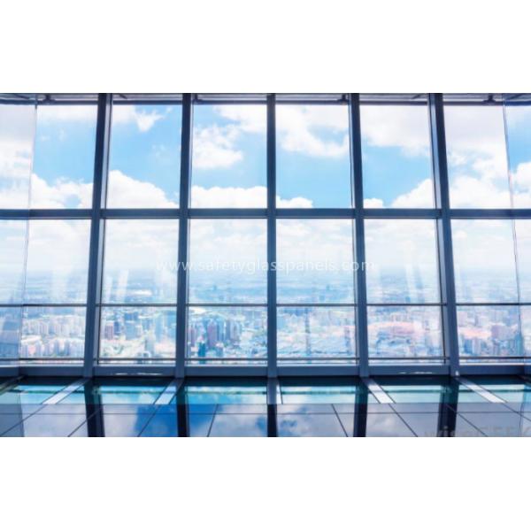 Shattered Thermally Tempered Glass Window Film Annealed Glass , High Strength