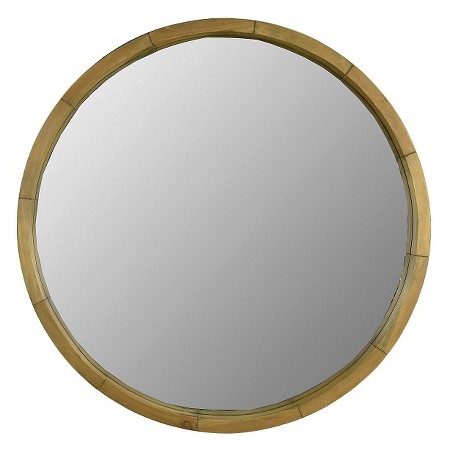 Antique Brass Arched Wall Mirror Oversized Round 100cm