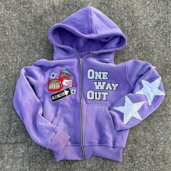 Vêtements de rue anti-rétrécissement, lavage à l'acide, sweat à capuche, vintage, fermeture à glissière, sweat respirant