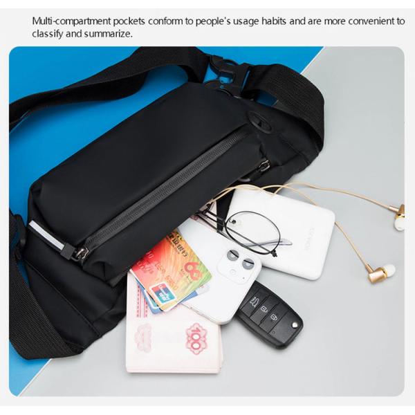 Multiple Pockets Nylon Waist Bag Pouch Unisex Waist Belt Bag Travel Pouch Fanny Pack