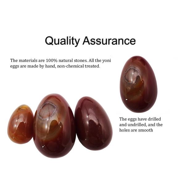 Regional Feature Yoni Eggs Red Agate Natural Gemstone Jade Eggs For Women Kegel Exercise