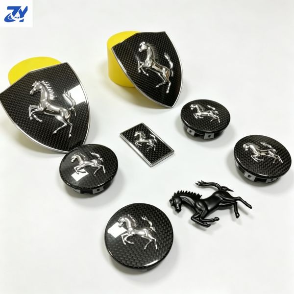 Hot Selling High Quality Carbon Fiber Car logo for Ferrari F8 Spider&Tributo Car Emblem Badge