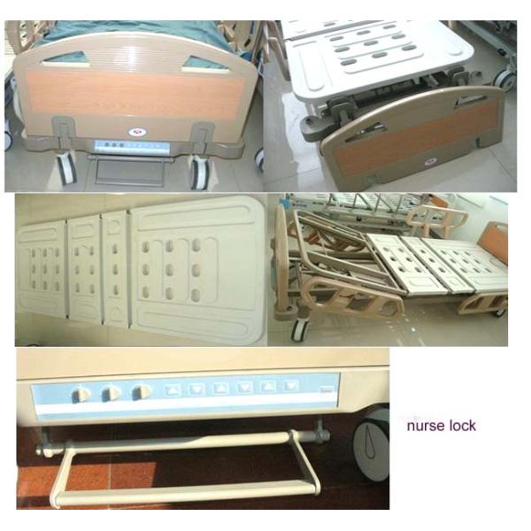 Multifunction ABS Bed Board Electric ICU Hospital Adjustable Beds With Nurse Lock (ALS-E514)