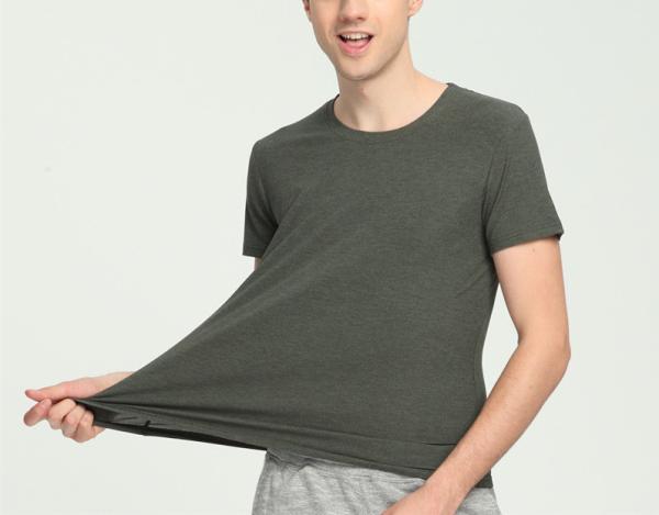 Slim Fit Short Sleeves Custom Bamboo T Shirt Moisture Wicking Quick Dry