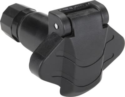 Nylon Trailer Connector Socket Easy Operation 7 Pin Flat Trailer Socket