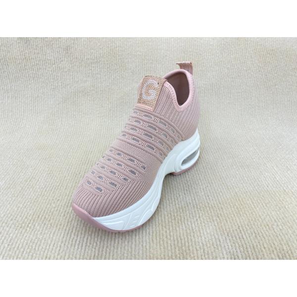 Breathable Pink Platform Loafers Microfiber Loafer Platform Shoes