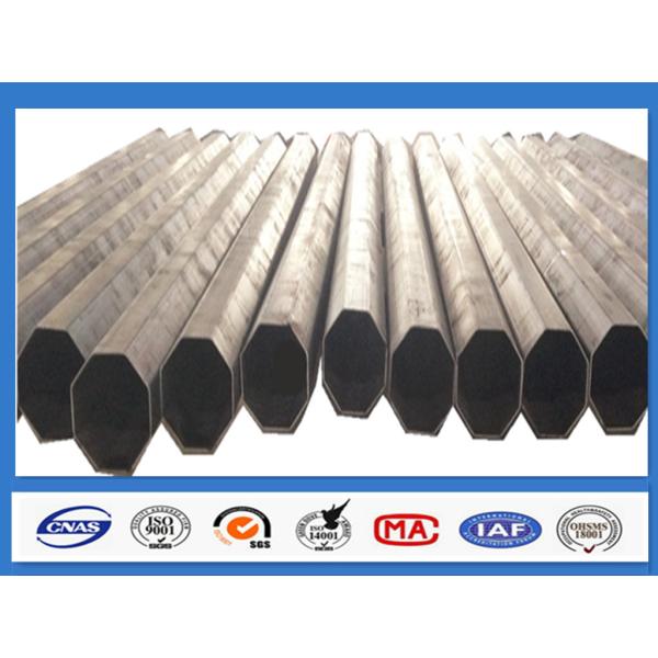 Polygonal Distribution Galvanized Steel Pole Min Yield Strength 345mpa