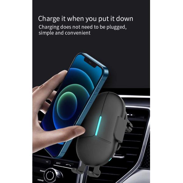 держателя автомобиля 15W стойка телефона заряжателя быстрого 9V 2A беспроводная для