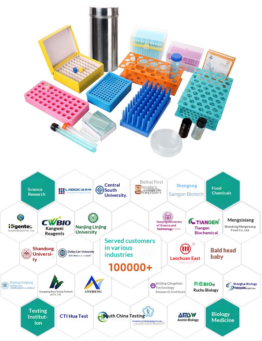 Cenlee Single-Use Cryogenic Cell Storage Tubes Ultra-Low Temperature Sample Storage Liquid Nitrogen High-Threaded 0.5/1.5/2 mL