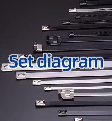 400mm Length Stainless Steel Locking Ties 0.3mm Thickness Metal Tie Wrap