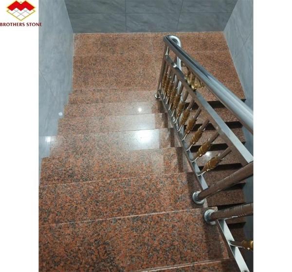 G562 Red Granite Natural Stone Polished Anti Slip Granite Slab for Stair Luxury Style