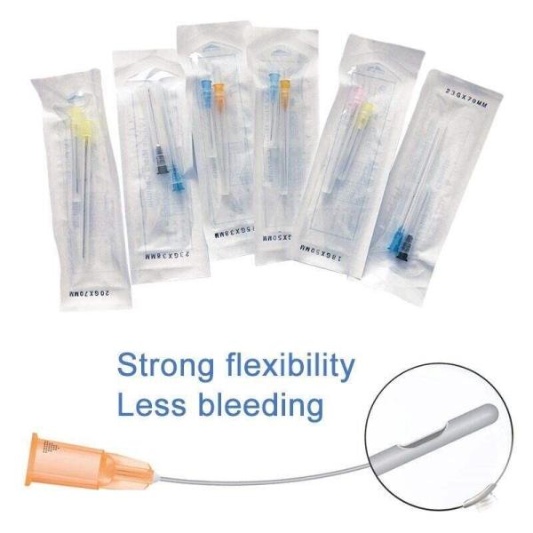 Blunt Needle Micro Cannula Certified Stainless Steel Blunt Needle for Dermal Fillers & Mesotherapy 30g 27g 25g 23g 21g 18g 50mm