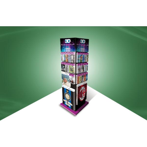 4 выставочной витрины картона шоу стороны, блоки индикатора пола стоящие к картам плаката 3д