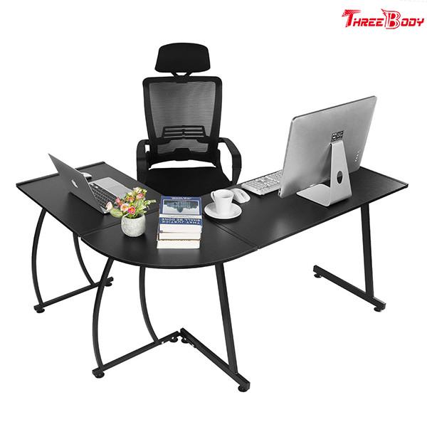 Custom Modern Executive Office Furniture , L Shape Corner Contemporary Office Table