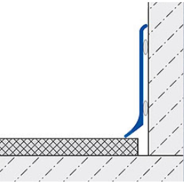 Self Adhesive Aluminum Skirting Profile 60mm Curved Metal Coved Skirting Board
