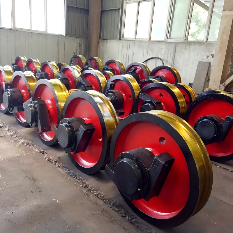 Forged Alloy Steel Crane Wheel Assembly with HB300–380 Hardness and 100–1000 mm Diameter for Heavy-Duty Cranes