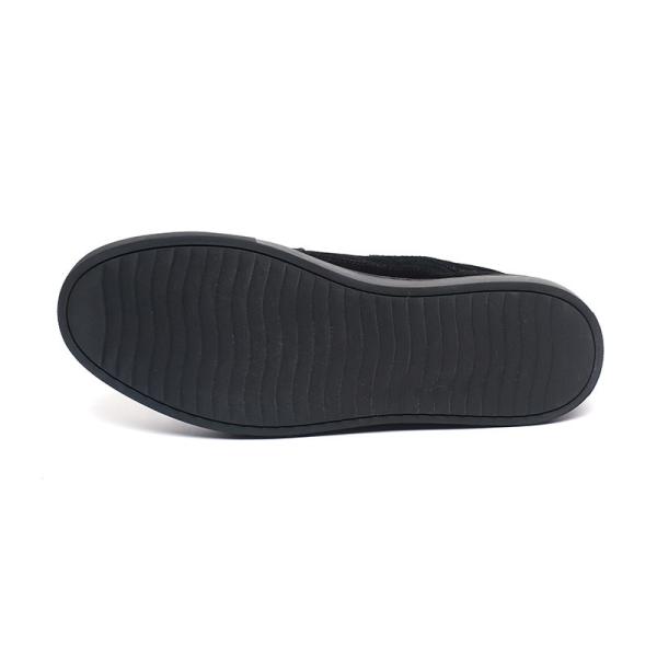 Breathable Rubber Outsole Black Lace Up Casual Shoes