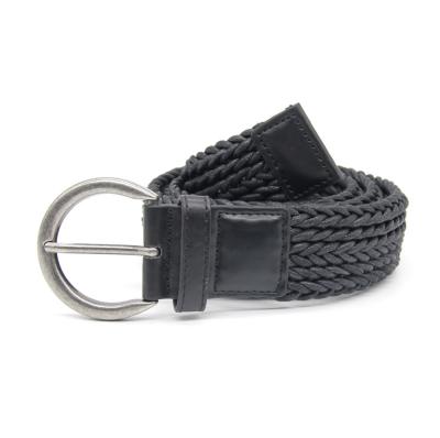 110cm Length Business Mens Elastic Stretch Belts Woven Waxed Polyester Strip