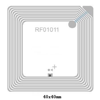 45*45mm HF NFC Rfid Wet Inlay PET Material For Paper Card / Key Fob