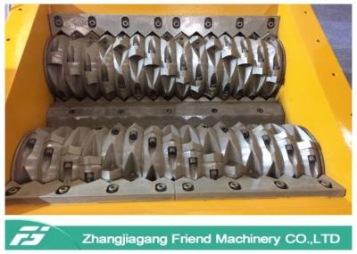 Two Rotors Single Shaft Shredder , Rubber Recycling Plastic Shredder Machine