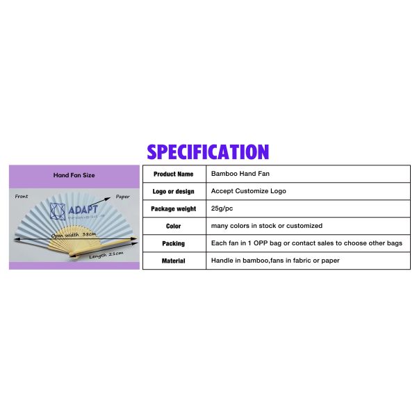 Custom Bamboo Hand Fan Personalized Wedding Fans Paper Fans for Wedding Decoration