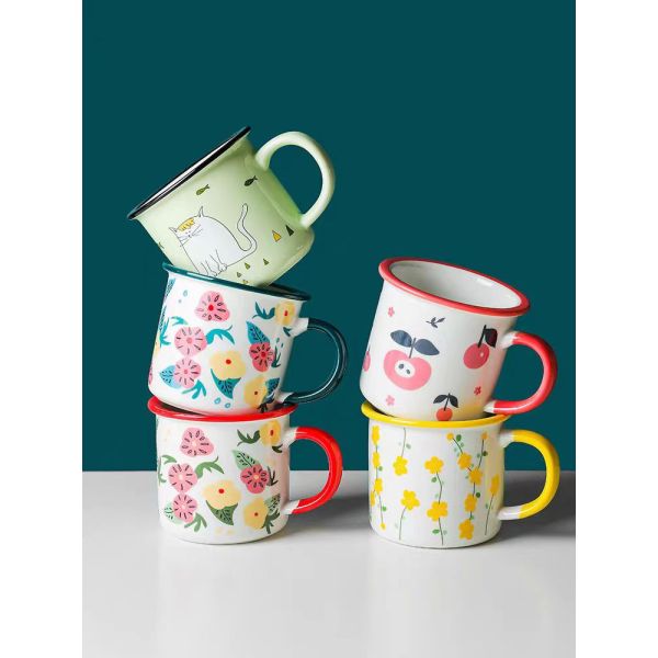 Hygienic 12oz White Sublimation Mug Including C Shape Handle Sublimation White Mug with Decal