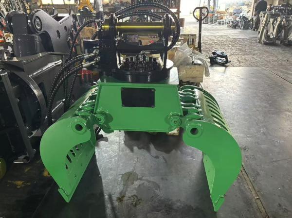 360 Rotating  Excavator Hydraulic Shear Stone Steel Grapple