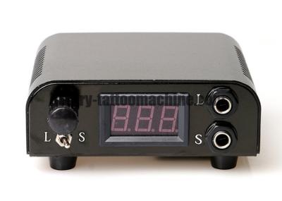 Black Color Tattoo Machine Power Box Dual Connectors Output Current 2A Max