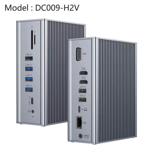 Гигабитная Ethernet Hdmi Usb C Докинговая станция Dual Video Audio Port SD Card Reader