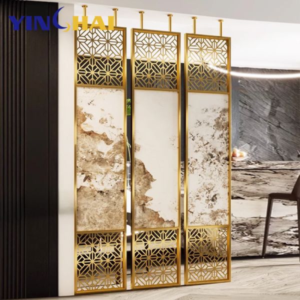 Modern Decorative Metal Room Divider Rust Resistance Customization For Home Entrance