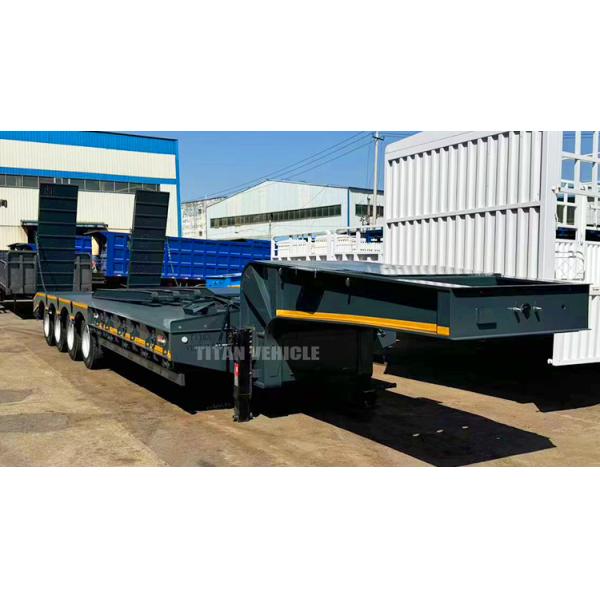 TITAN 4 Axle 100 Ton Lowbed Semi Trailer Low Bed Truck Trailer Loader for Sale