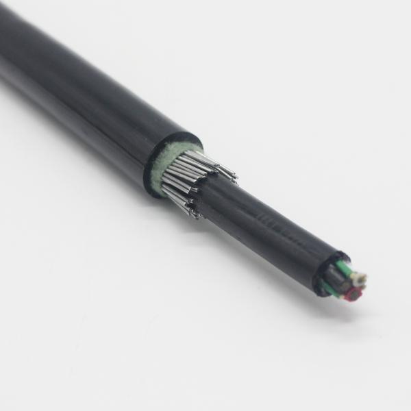 GDTS Hybrid Fiber Power Cable 12.8mm Jacket Diameter Stranded Loose Tube Construction