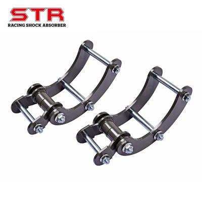 2-inch and 3-inch Lift Options Manganese Steel Extended Shackles with Flange Anti-Loosening Screws for 4x4 Suspension