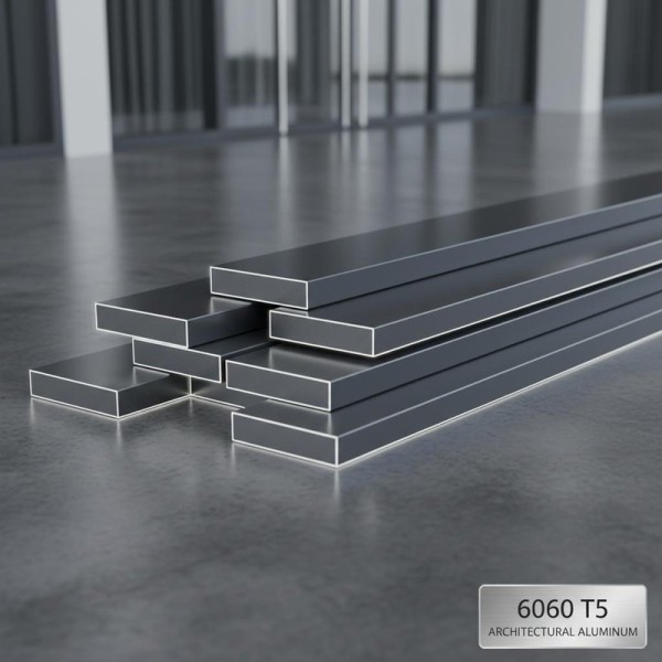 6060 T5 Architectural Grade Aluminum Flat Bar with Superior Anodizing Finish for Window Door Frames and Curtain Walls