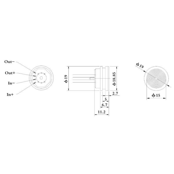 HT26V 10V Piezoresistive Silicon Pressure Sensor Diaphragm Sensor Core OEM