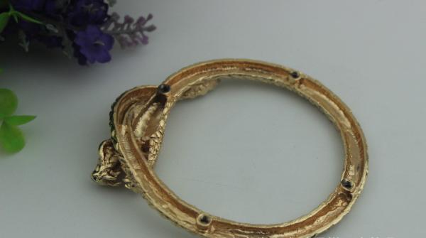 Luxury design top quality zinc alloy light gold snake shape 60 mm width bag accessories handle