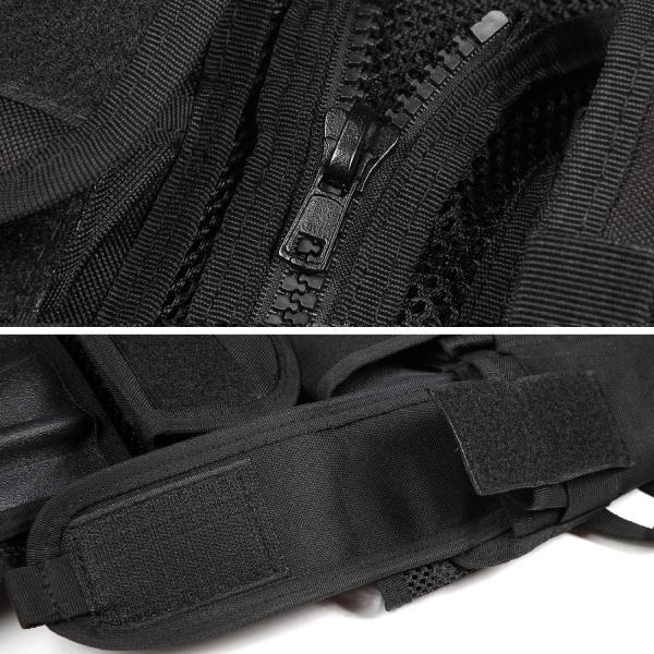 Black Nylon Armor Tactical Gear Vests Bulletproof with Breathable