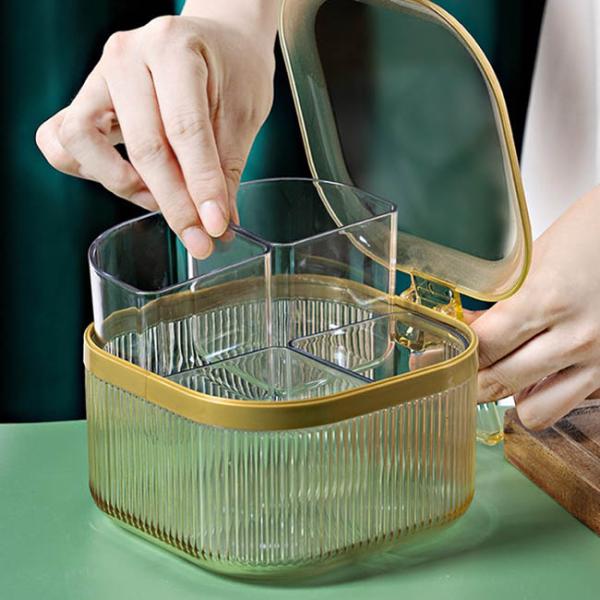 Тары для хранения 4-In-1 специи ясной интегрированной кухни пластиковые многофункциональные