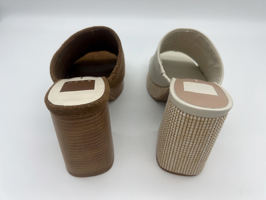 OEM ODM Ladies Mule Heels Leather Upper Material For Formal Gatherings