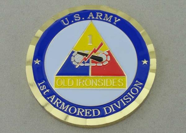 Old Ironsides Personalized Coins 2.0 inch Brass And Diamond Cut Edge