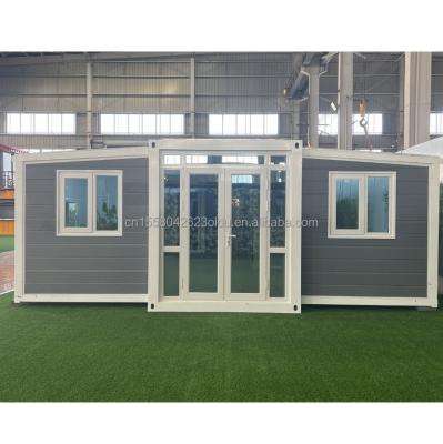 Couleur personnalisée 40 pieds 20 pieds Container préfabriqué Maison 3 chambres à coucher Mobile pliable Expandable panneau sandwich en acier à l'extérieur