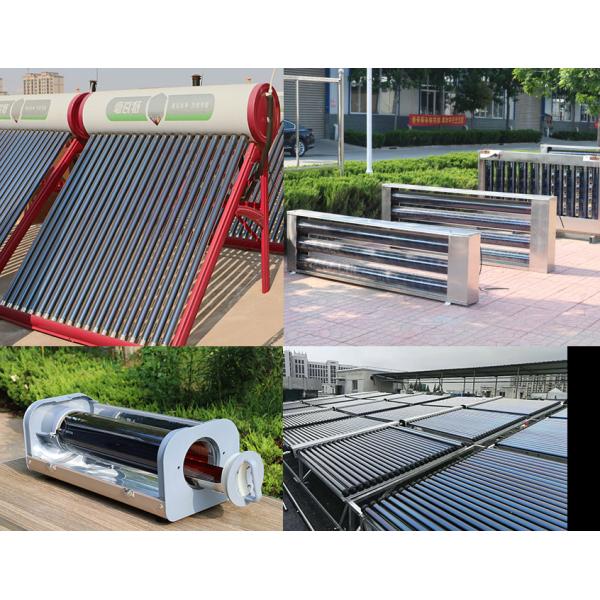 125mm Outer Diamter Three-Target High Temperatures Solar Heating Vacuum Tubes  all glass evacuated solar tubes