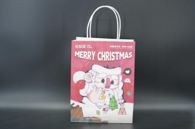 OEM / ODM Eco Friendly Paper Kraft Bags Printing For Christmas Party