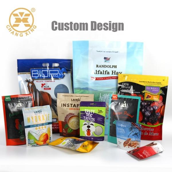 Candy OPP Snack Packaging Bags SGS Transparent Stand Up Pouches With Single Hole Handle