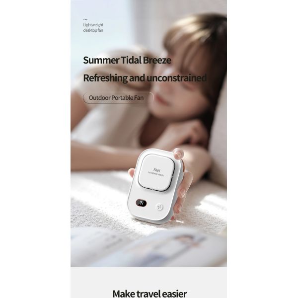 Customized 2 In 1 Waist and Neck Hanging Portable Fan With Long Range Cooling