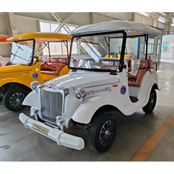 Electric Classic Car 6 Seater Vintage Cart Sightseeing Bus 4kw 72v 3+3 Seats