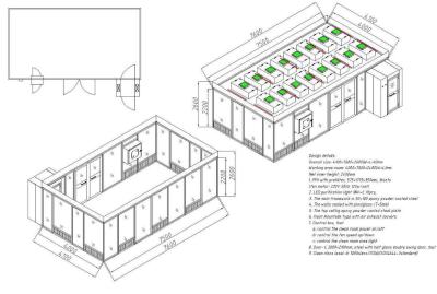 H13-H14 Laminar Flow Cleanroom In Cleanrooom With Air Velocity 0.3-0.5m/S