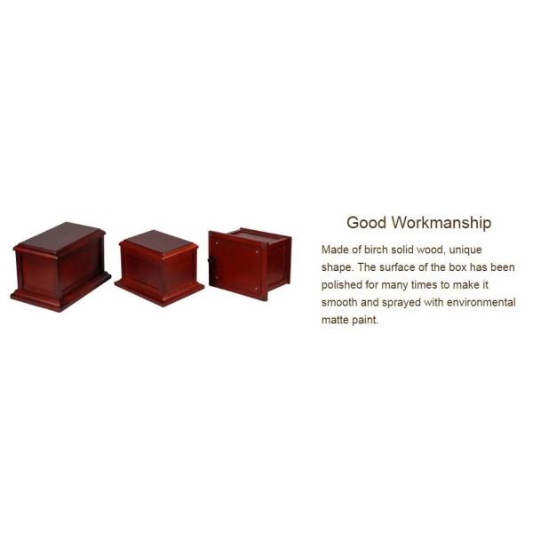 Cherry Solid Wooden Urns For Adult Male, Cremation Urns Eco-Friendly Wooden Casket Urn For Human Ashes Adult Female
