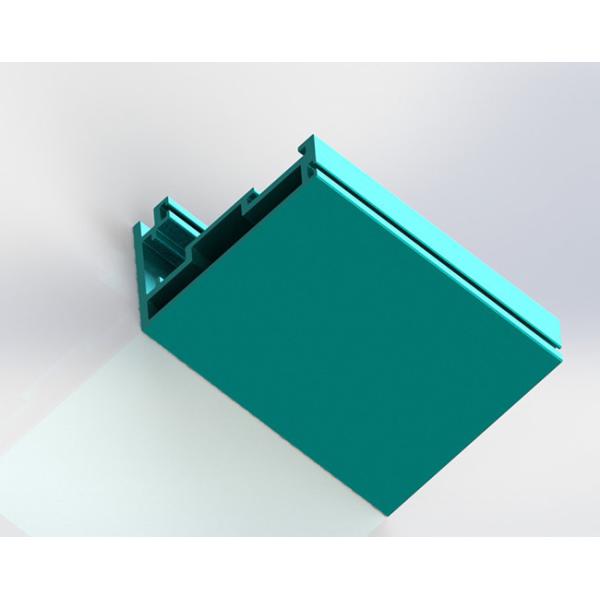 Blue Green Coated Aluminum Curtain Wall Profile CA70 Series Exposed Frame