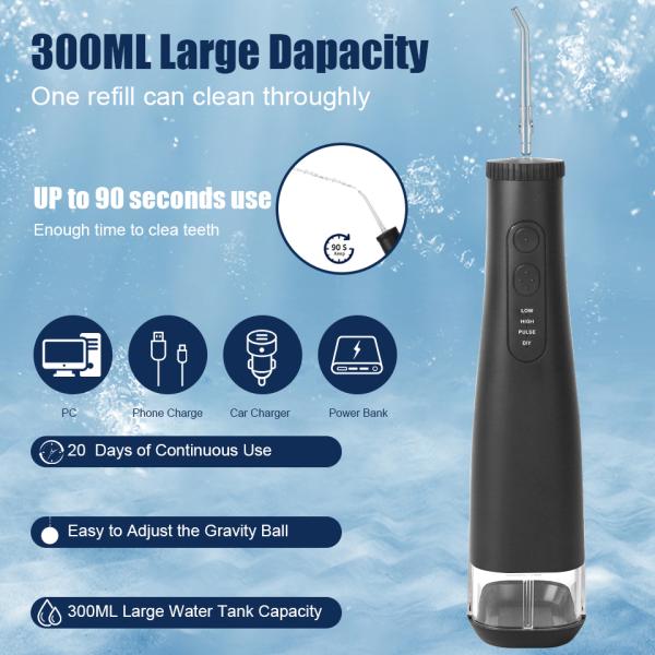 300ml Tank Electric Dental Irrigator Electric Water Flosser Deep Cleaning Gs101